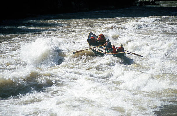 Wall Art - Photograph - A Wooden Dory Running Lava Falls Rapid by Kyle George
