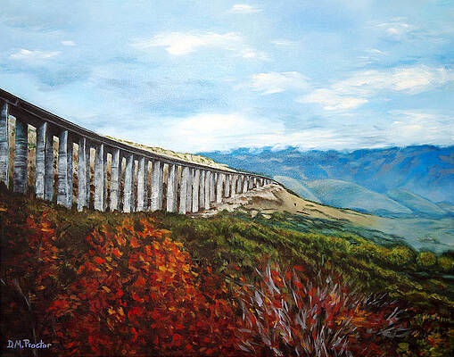Wall Art - Painting - Abruzzo Italian Countryside  by Donna Proctor