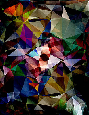 Wall Art - Digital Art - Abstract Angles of Color by Phil Perkins