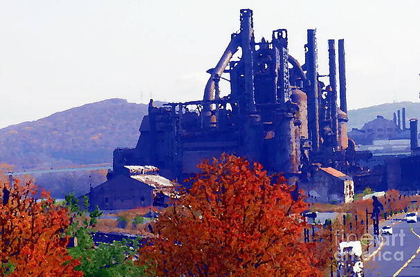 Abstract - Bethlehem Steel - Indian Summer by Jacqueline M Lewis Abstract - Bethlehem Steel - Indian Summer by Jacqueline M Lewis