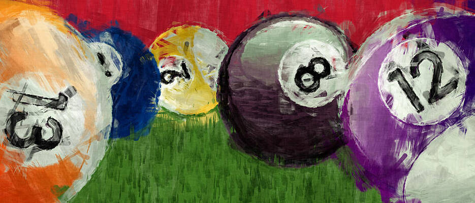 Wall Art - Digital Art - Abstract Billiards  by David G Paul