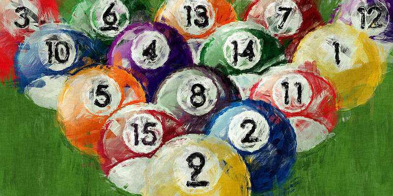 Wall Art - Digital Art - Abstract Billiards Rack by David G Paul