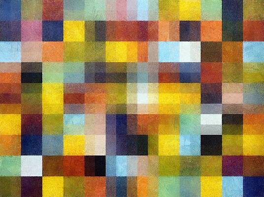 Wall Art - Painting - Abstract Boxes with Layers by Michelle Calkins