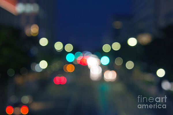 Wall Art - Photograph - Abstract Colorful Round Bokeh Lights by Beverly Claire Kaiya
