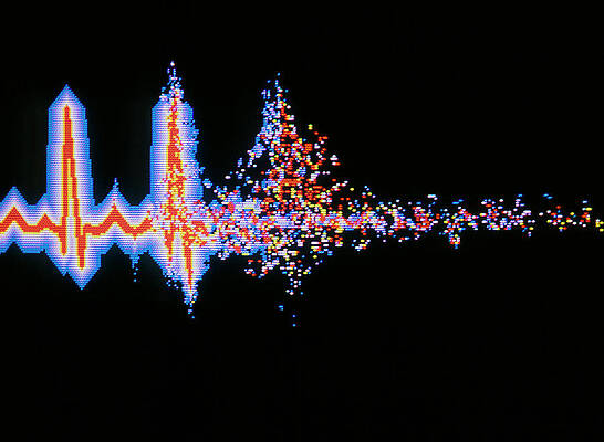 Wall Art - Photograph - Abstract Comp. Graphics Of Fading Human Pulse by Science Photo Library