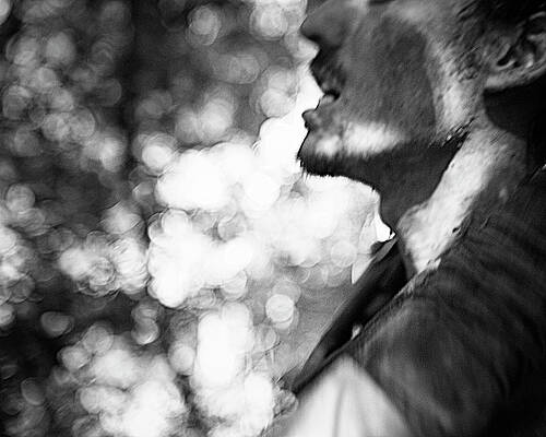 Wall Art - Photograph - Abstract Cropped Profile Of A Mans Face by Ron Koeberer