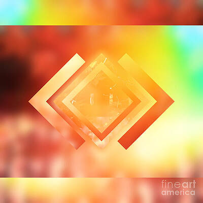 Wall Art - Digital Art - Abstract Geometric Gradient Colors by Beverly Claire Kaiya