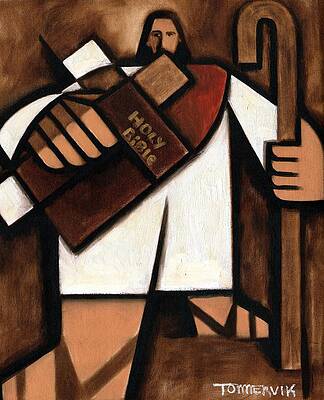 Wall Art - Painting -  Tommervik Abstract Jesus Art Print by Tommervik