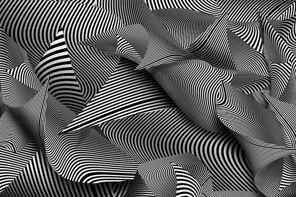 Wall Art - Digital Art - Abstract - Lines - Path to destruction by Mike Savad