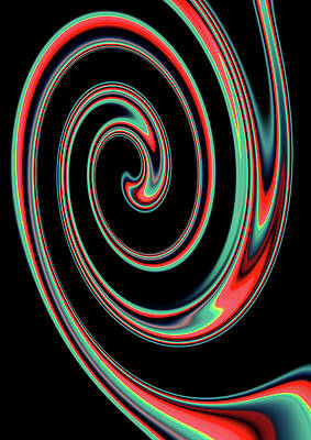 Wall Art - Photograph - Abstract Multi Colored Spiral Pattern by Ikon Images