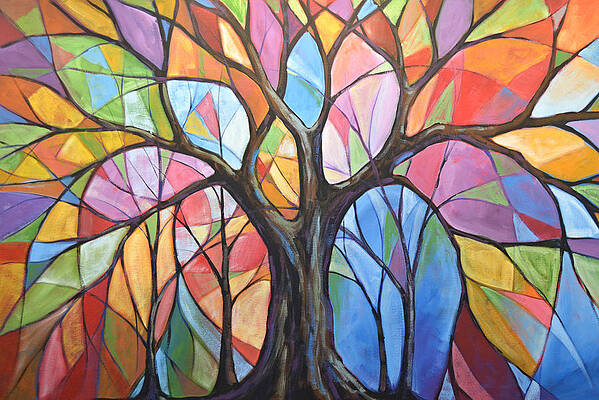 Abstract Original Tree Art Painting ... Colors of the Wind by Amy Giacomelli Abstract Original Tree Art Painting ... Colors of the Wind by Amy Giacomelli