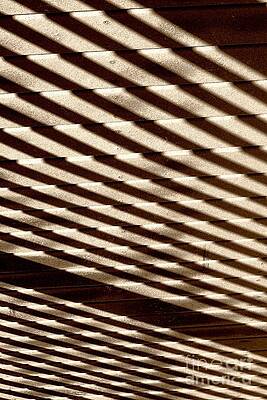 Wall Art - Photograph - Abstract shadows on boardwalk Two by John Harmon
