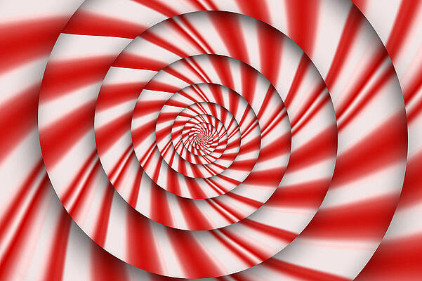 Wall Art - Digital Art - Abstract - Spirals - The power of mint by Mike Savad