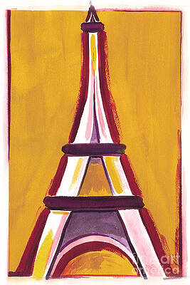 Abstract Yellow Red Eiffel Tower by Robyn Saunders Abstract Yellow Red Eiffel Tower by Robyn Saunders