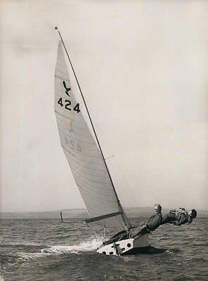 Wall Art - Photograph - Action On The Water. Yacht Racing In The Forth. by Retro Images Archive