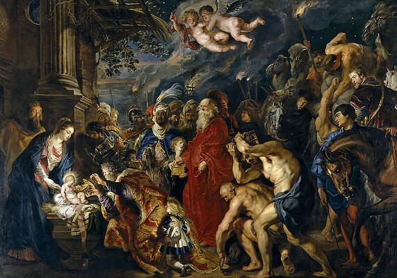Adoration Of The Magi Print by Peter Paul Rubens