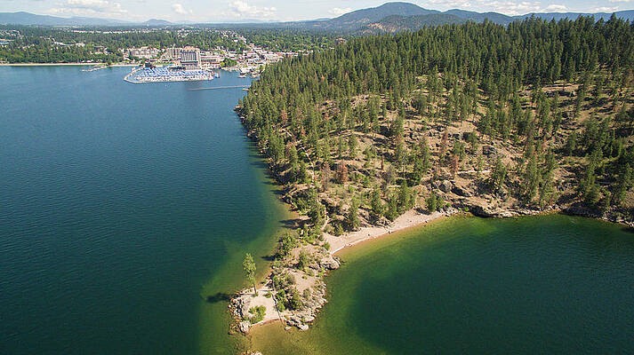 Wall Art - Photograph - Aerial View Of Tubbs Hill And Lake by Matt Andrew