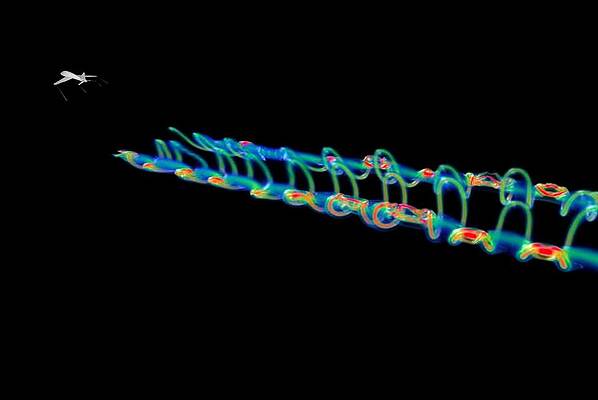 Wall Art - Photograph - Aeroplane Aerodynamic Vortices Modelling by Science Photo Library