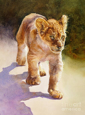 Wall Art - Painting - African Lion Cub by Bonnie Rinier