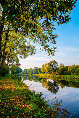Afternoon Along a French Canal by W Chris Fooshee Afternoon Along a French Canal by W Chris Fooshee