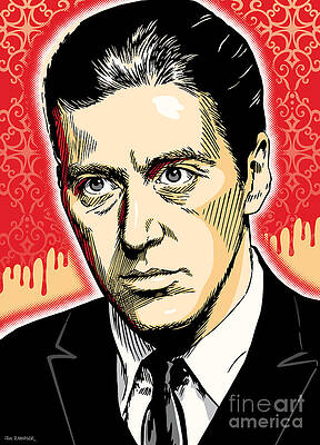 Wall Art - Digital Art - Al Pacino as Michael Corleone Pop Art by Jim Zahniser