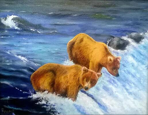 Grizzly Bear Beer Painting Groomsmen Gifts Kodiak Brown Ale 