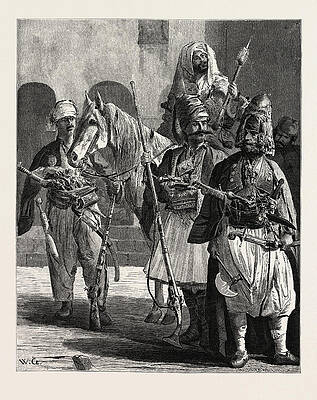 Wall Art - Drawing - Albanian Mercenaries by Litz Collection