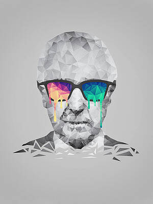 Albert Hofmann - Psychedelic Polygon Crystalised Portrait by Philipp Rietz Albert Hofmann - Psychedelic Polygon Crystalised Portrait by Philipp Rietz