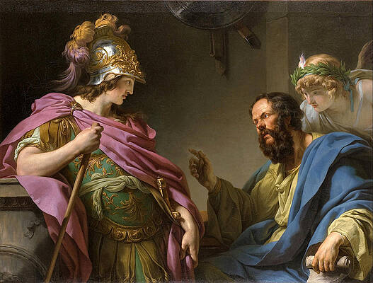 Alcibades being taught by Socrates Print by Francois-Andre Vincent