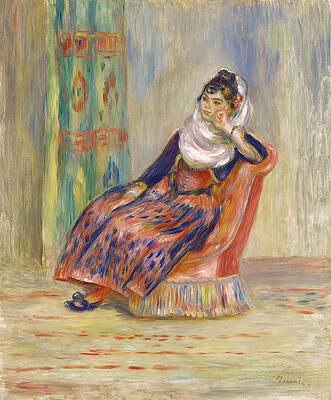 Algerian Woman Print by Pierre-Auguste Renoir