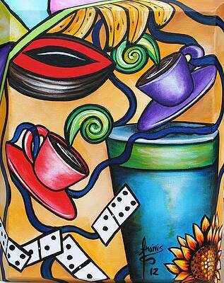 Cafetera Cubana Acrylic Print by Makam art - Fine Art America
