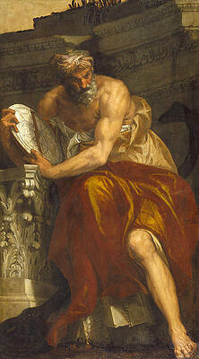 Allegory of Navigation with an Astrolabe. Ptolemy Print by Paolo Veronese