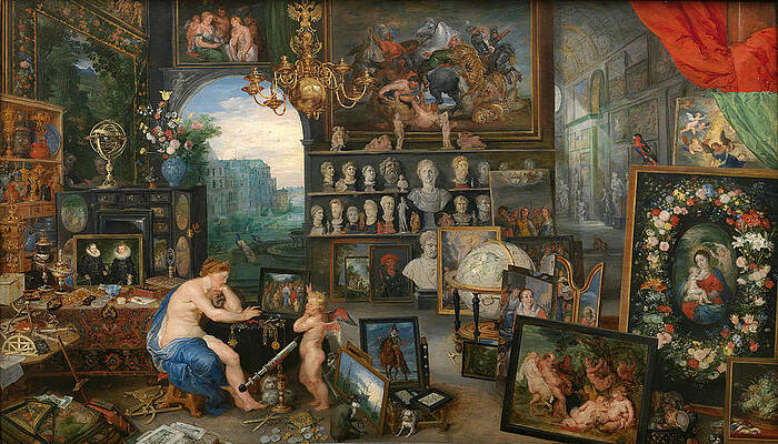 Allegory of Sight. Sense of Sight or Sight Print by Jan Brueghel the Elder and Peter Paul Rubens