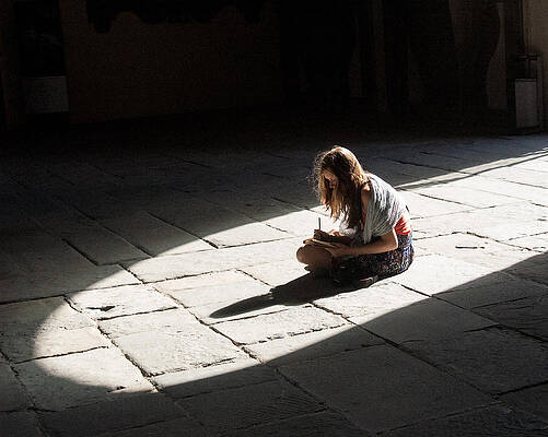 Wall Art - Photograph - Alone in a Pool of Light by Alex Lapidus