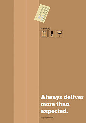 Wall Art - Digital Art - Always Deliver More  Than Expected Inspirational Quotes Poster by Lab No 4 - The Quotography Department