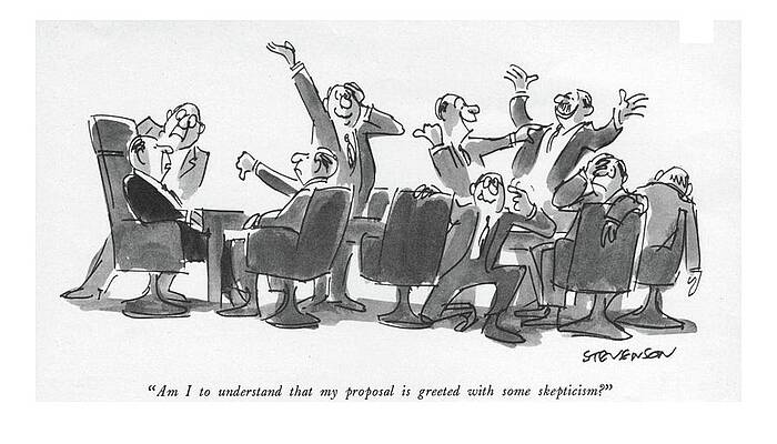 Wall Art - Drawing - Am I To Understand That My Proposal Is Greeted by James Stevenson