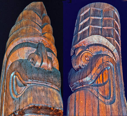 Wall Art - Digital Art - Ambivalent Tikis by Matthew Bamberg