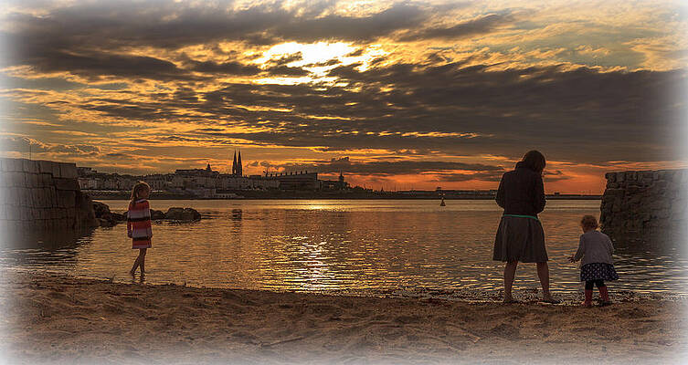  Photograph - An evening playing in the sand by John Hurley
