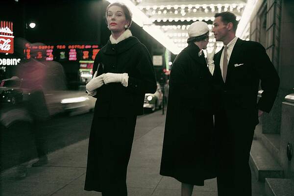Wall Art - Photograph - An Outtake Of Models Outside Of A Theatre by Sy Kattelson