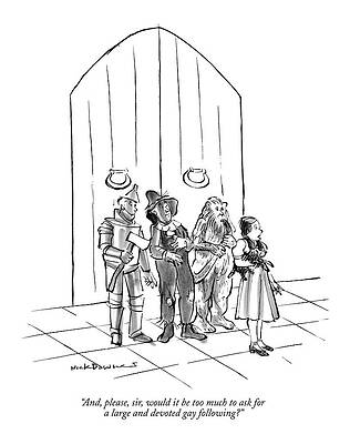 Wall Art - Drawing - And, Please, Sir, Would It Be Too Much To Ask by Nick Downes