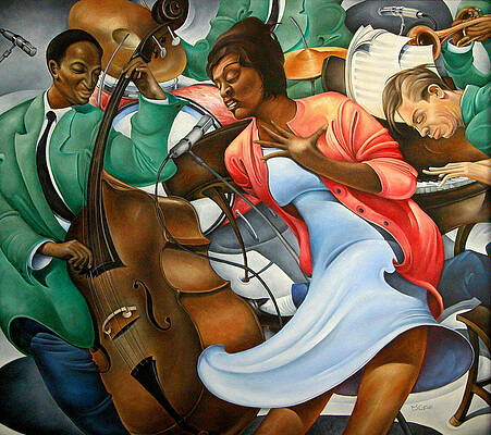 Wall Art - Painting - And Then There's Jazz by T S Carson