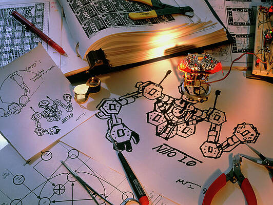 Wall Art - Photograph - Android Robot Design by Science Photo Library