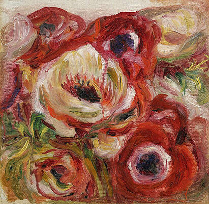 Anemones Print by Pierre-Auguste Renoir