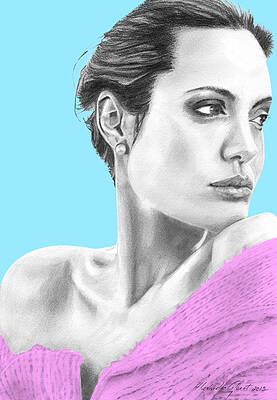 Angelina Jolie 2 Tote Bag by Naxart Studio - Fine Art America