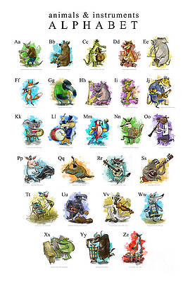 Animals and Instruments Alphabet by Sean Hagan Animals and Instruments Alphabet by Sean Hagan