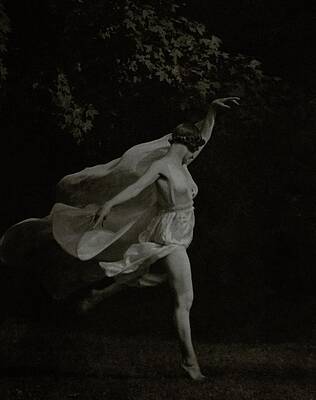 Wall Art - Photograph - Anna Duncan In Character As A Wood Nymph by Arnold Genthe