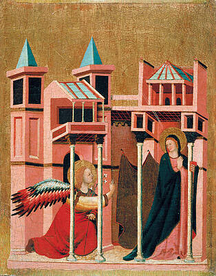 Annunciation Print by Master of the Cini Madonna
