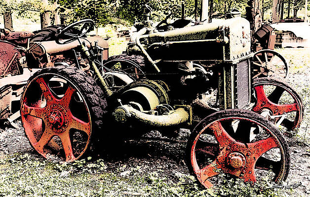 Antique Case Tractor Red Wheels by Michael Spano Antique Case Tractor Red Wheels by Michael Spano