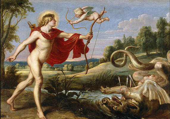 Apollo And The Python Print by Cornelis de Vos