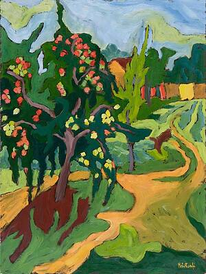Wall Art - Painting - Appletree by Marta Martonfi Benke